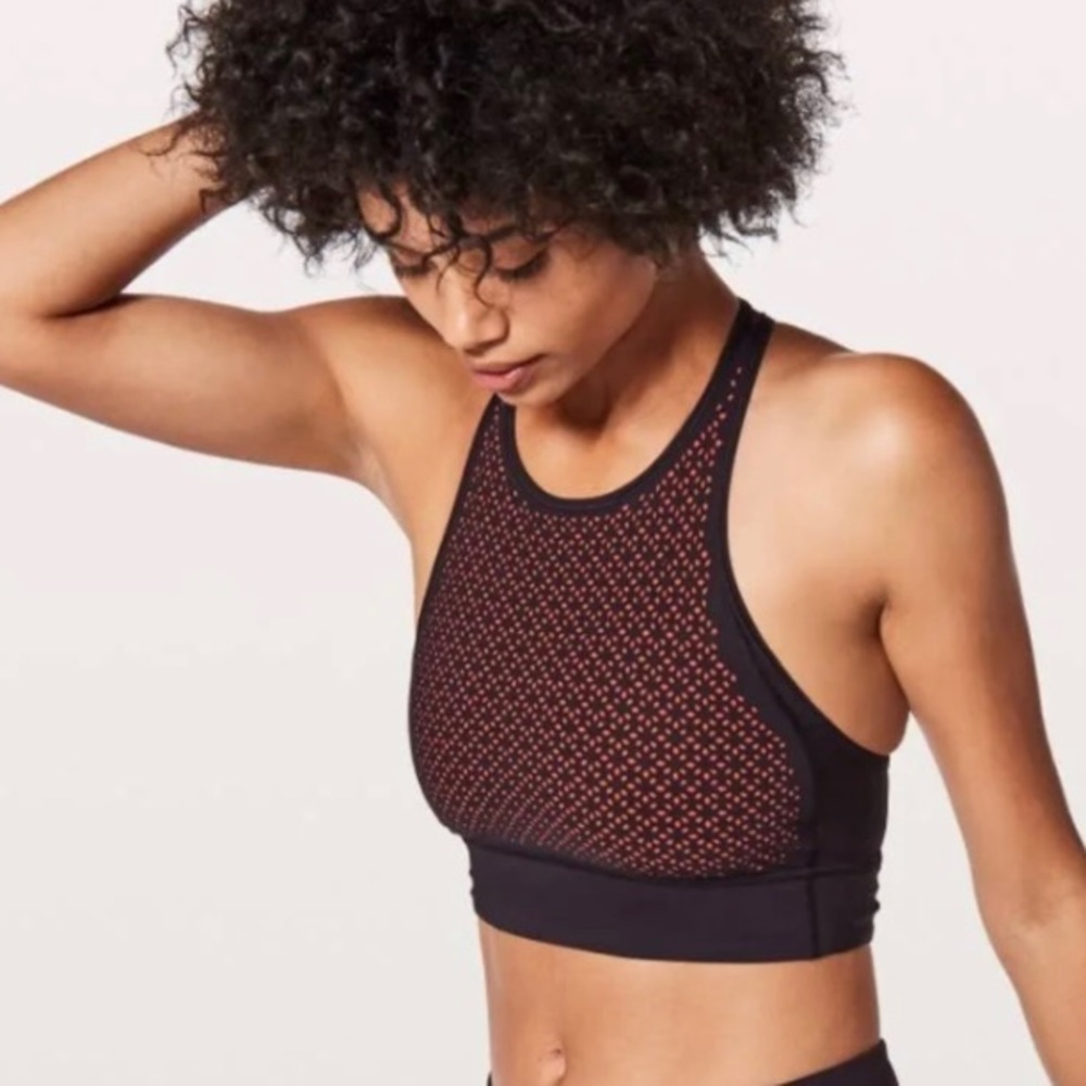 Lululemon Colour Me Quick Bra Black / Flash Light Tone Size 4